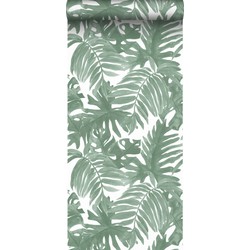 Sanders & Sanders behang palmbladeren vergrijsd groen - 0,53 x 10,05 m - 935265