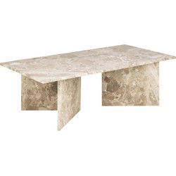 Salontafel - Bruin Marmer - 140x70x42cm - Zivik