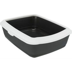 TRIXIE KATTENBAK CLASSIC ANTRACIET / WIT 47X37X15 CM