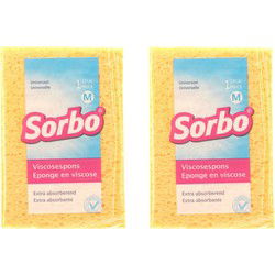 Sorbo Schoonmaak spons - 6x - 14 cm - Viscose - sponzen - Sponzen