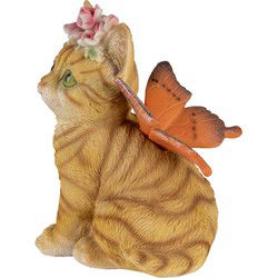 Clayre & Eef Beeld Kat Bruin Kunststof