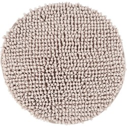 Tapijtenloods Fluffy - Badmat Hoogpolig - Soft Touch - Taupe- 55 CM ROND