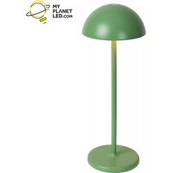 Groene USB oplaadbare draadloze tafellamp voor buiten dimbaar 1,5W