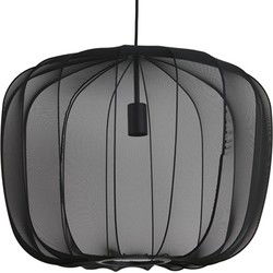 Light & Living - hanglamp - Plumeria - zwart - textiel - Ø 60cm - E27 - 2963512