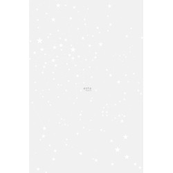 ESTAhome fotobehang sterrenhemel licht warm grijs en mat wit - 200 x 279 cm - 158857