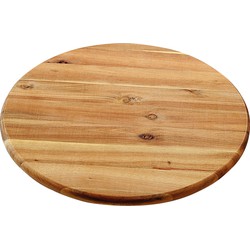 Kesper Serveerplank - acacia hout - rond - draaibaar - 40 cm - Serveerplanken
