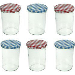 Cosy & Trendy Voorraadpot/inmaakpot schroefdop 440 ml - 6x stuks - Voorraadpot
