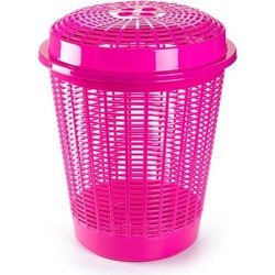 van mening zijn Ecologie betrouwbaarheid Ronde wasmanden/opberg mand met deksel 50 liter in het roze - Wasmanden -  Forte Plastics - | HomeDeco.nl