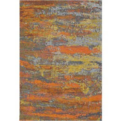 Teos Modern Oranje - Geel - Grijs vloerkleed - - 135 X 190 CM