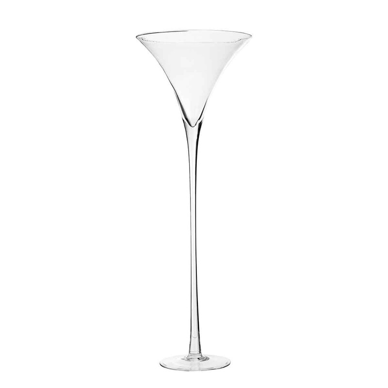 Mica Decorations martini vaas glas on foot maat: 95 x 35cm - 