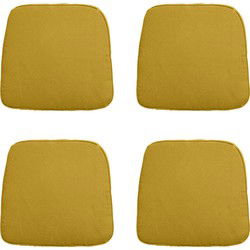 Madison -  Zitkussen Wicker Panama mustard - Ca. 48x48 cm - Set van 4