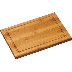 1x Rechthoekige dikke bamboe houten snijplanken 21 x 31 cm - Snijplanken