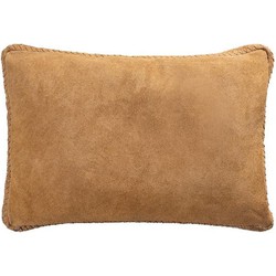 PTMD Sierkussen Suky - 60x8x40 cm - Suede - Bruin