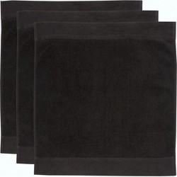 Seahorse Combiset Pure badmat 50 x 60 black (3 stuks)