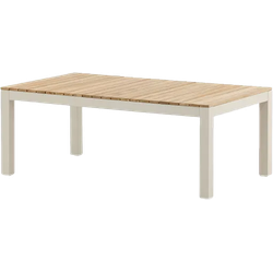 Milena aluminium tuin salontafel beige - 120 x 70 cm