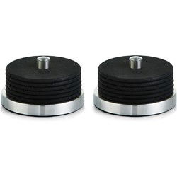 Zeller Glas/Glazen onderzetters - 12x - zwart - siliconen - Dia 10 cm - Glazenonderzetters