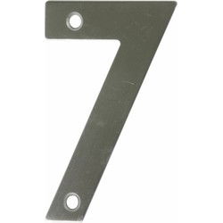 AMIG Huisnummer 7 - Inox RVS - 10cm - incl. schroeven - zilver - Huisnummers