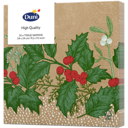 Servetten Snowy Berries 3-laags tissue 24 x 24 cm