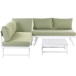 Beliani COCCORINO - Loungeset-Groen-Aluminium