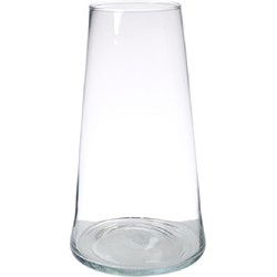 Hakbijl Glass Vaas - transparant - glas - 35 x 18 cm - Vazen