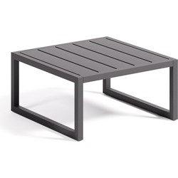 Kave Home - Comova bijzettafel voor buiten in zwart aluminium 60 x 60 cm