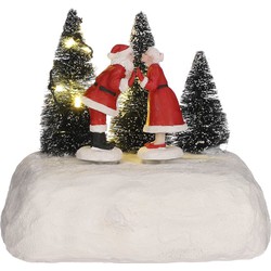 Kissing Santa battery operated - l16xw12,5xh14cm