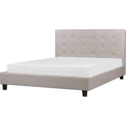 Beliani LA ROCHELLE - Tweepersoonsbed-Grijs-Polyester
