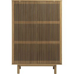 Wandkast Naturel Eikenhout - 2-Deuren - 95x45x140cm - Tiber
