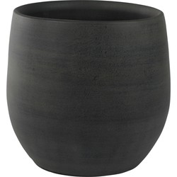 Steege Plantenpot - moderne look - zwart - 36 x 32 cm - Plantenpotten