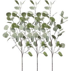 Emerald Kunstbloem Eucalyptus tak - 3x - 87 cm - groen - Kunstbloemen