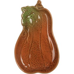 Clayre & Eef Decoratie schaal Pompoen 17x10x2 cm Oranje Keramiek