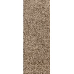 Hoogpolig Shaggy Loper Gang LILLY - Donkerbeige - 80x220 cm