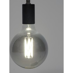 Lichtbron LED filament bol Ø12 5 - E27 6W dimbaar / Smoke grey glas