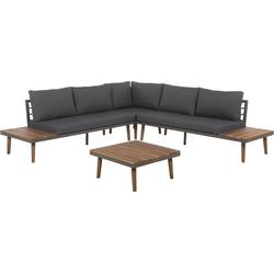 Beliani CORATO - Loungeset-Grijs-Acaciahout