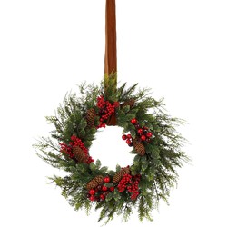 House of Seasons Kerstkrans - Ø50 cm - Rood