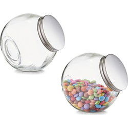 Zeller snoeppot - 4x - glas - 2200 ml - 18 x 12 cm - voorraadpot - Voorraadpot