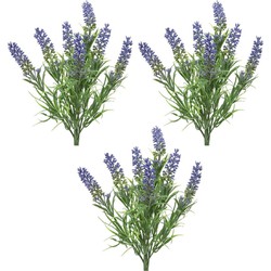 8x stuks lavandula/lavendel kunstplant 34 cm bosje - Kunstplanten