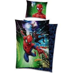 Spiderman Dekbedovertrek - Eenpersoons - 140x200 cm - Kussensloop 60x70 cm - Katoen - Multi