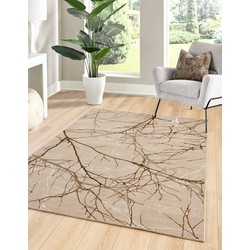 Minye Modern Beige Taupe vloerkleed - Designer - 200 X 290 CM