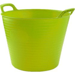 Plasticforte flexibele emmer/kuip - 4x - groen - kunststof - 25L - Wasmanden