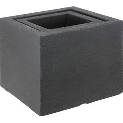 4goodz Plantenbak Set Stone 2 stuks - Bloembak Binnen en Buiten - Antraciet