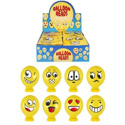 240 Stuks - Uitdeelcadeautjes - Ballon Hoofden – Model: Smiley's in Display - Traktatie voor kinderen - Jongens - Meisjes - Ballon