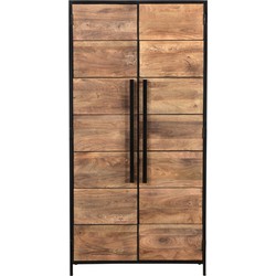 Wandkast barn | naturel | mangohout | 100 x 40 x 200 (h) cm