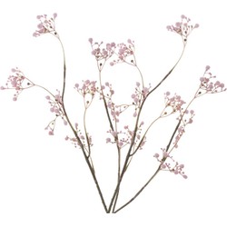 2x stuks kunstbloemen Gipskruid/Gypsophila takken roze 66 cm - Kunstbloemen