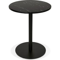 Kleine ronde bistrotafel TOMY zwart