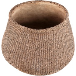 PTMD Bloempot Kassidy - 40x40x30 cm - Cement - Bruin