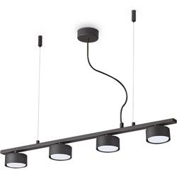 Ideal Lux - Minor - Hanglamp - Metaal - GX53 - Zwart