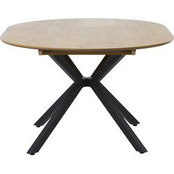Eettafel Uitschuifbaar Eiken - Ø120-160x75cm - Cesura