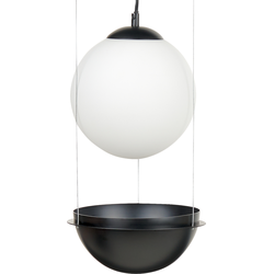 Beliani TOBINS - Hanglamp-Zwart-Glas