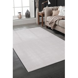 Tapijtenloods Samba Soft Fluffy Vloerkleed Laagpolig Zilver Grijs- 200x290 CM